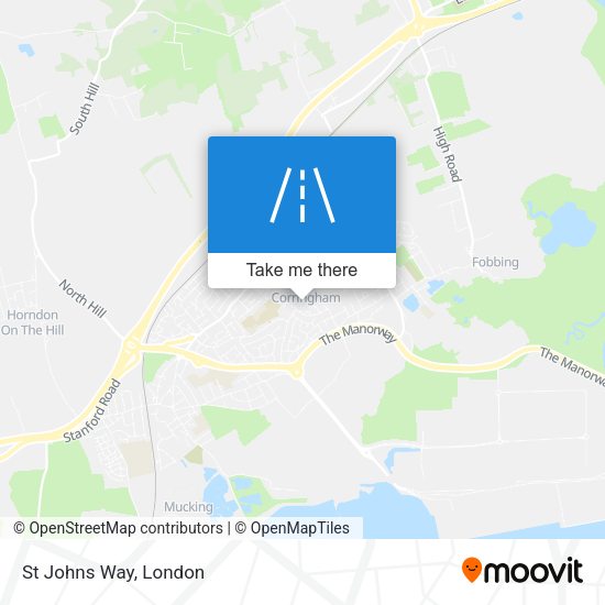 St Johns Way map