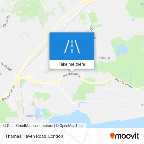 Thames Haven Road map