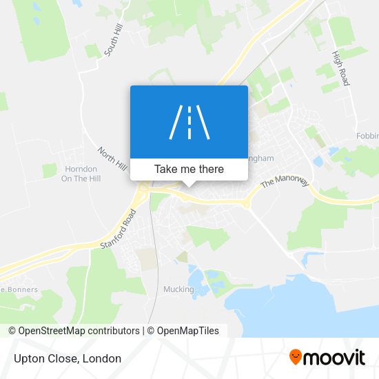 Upton Close map