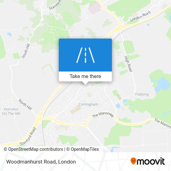 Woodmanhurst Road map