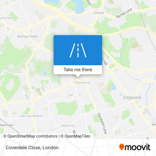 Coverdale Close map