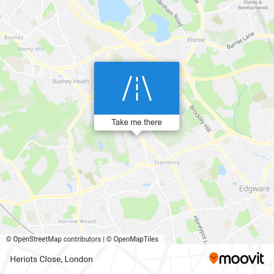 Heriots Close map
