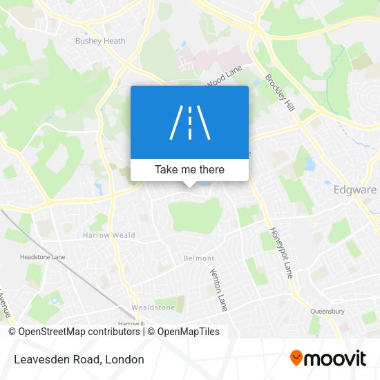Leavesden Road map