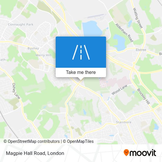 Magpie Hall Road map