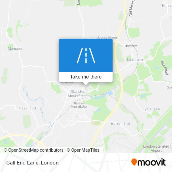 Gall End Lane map