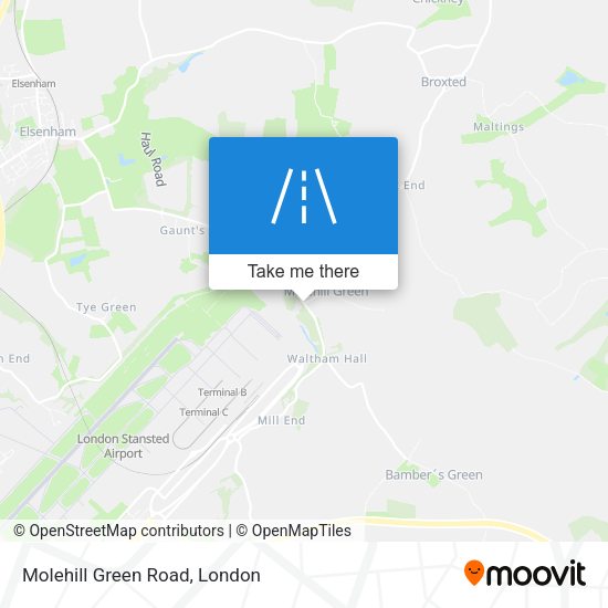 Molehill Green Road map