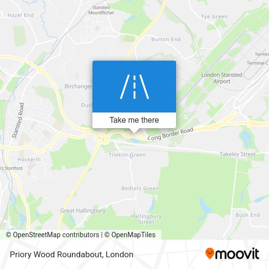 Priory Wood Roundabout map