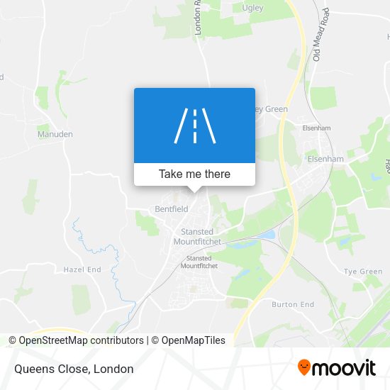 Queens Close map