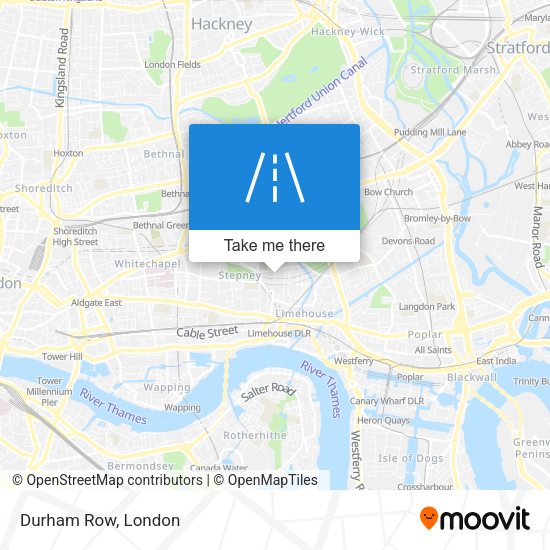 Durham Row map