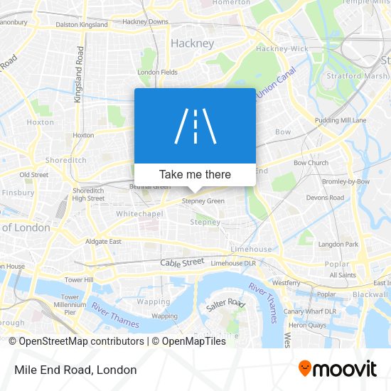 Mile End Road map