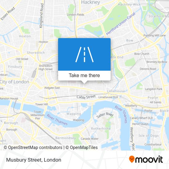 Musbury Street map
