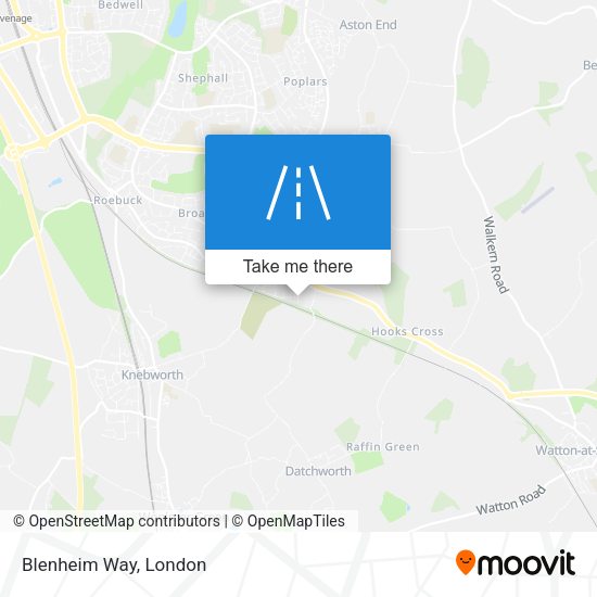 Blenheim Way map