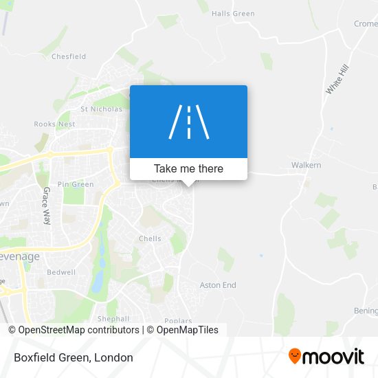 Boxfield Green map