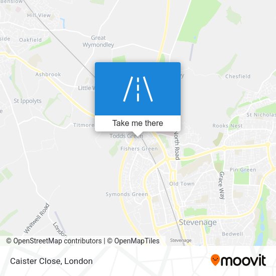 Caister Close map