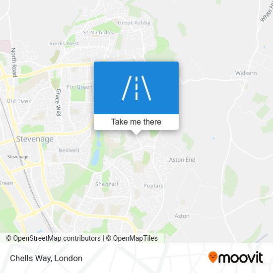 Chells Way map