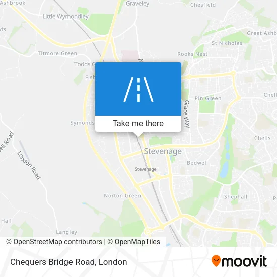 Chequers Bridge Road map