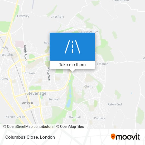 Columbus Close map