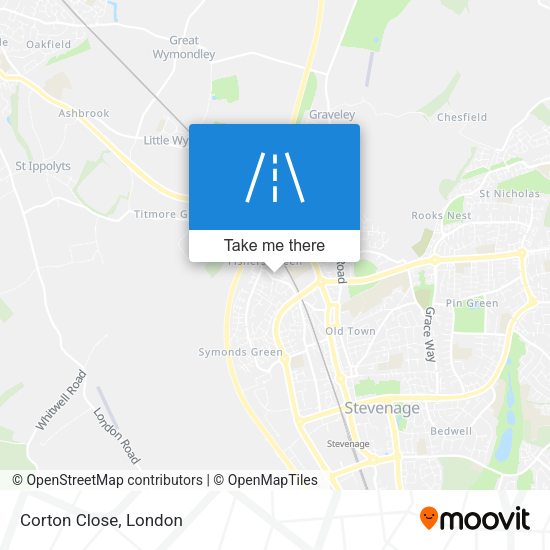 Corton Close map