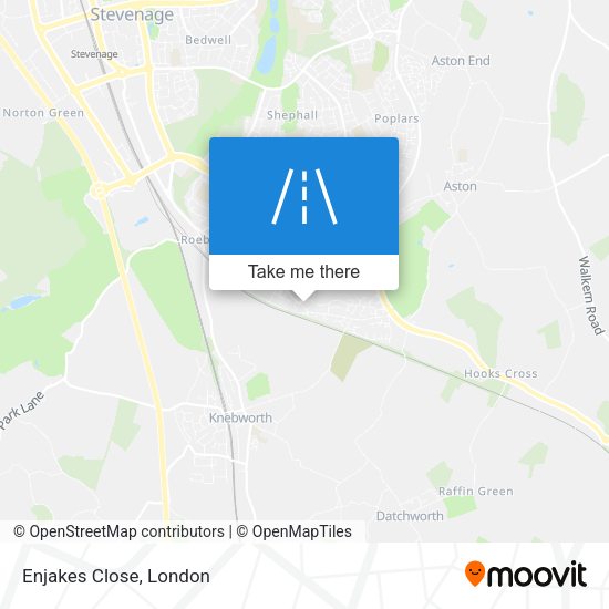 Enjakes Close map