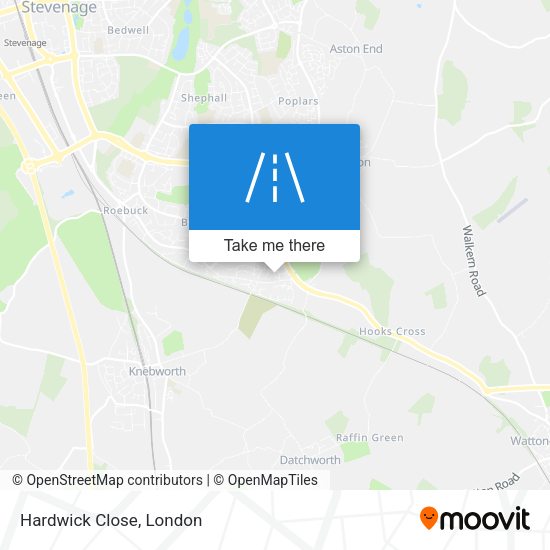 Hardwick Close map