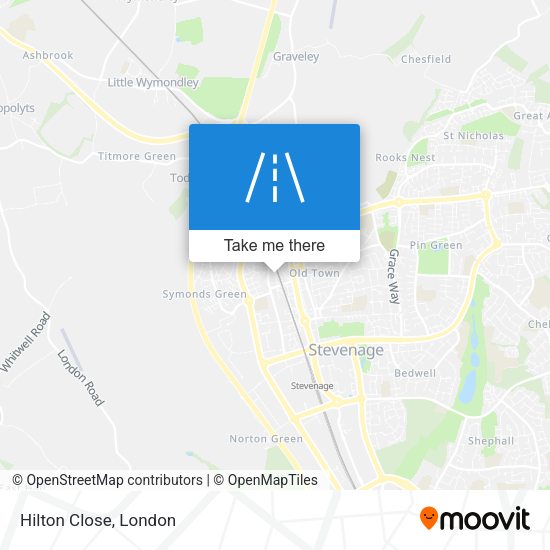 Hilton Close map