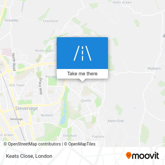 Keats Close map