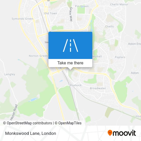 Monkswood Lane map