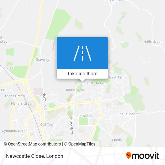 Newcastle Close map