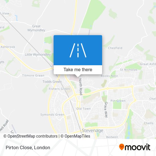 Pirton Close map