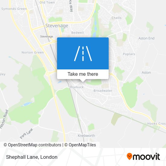 Shephall Lane map