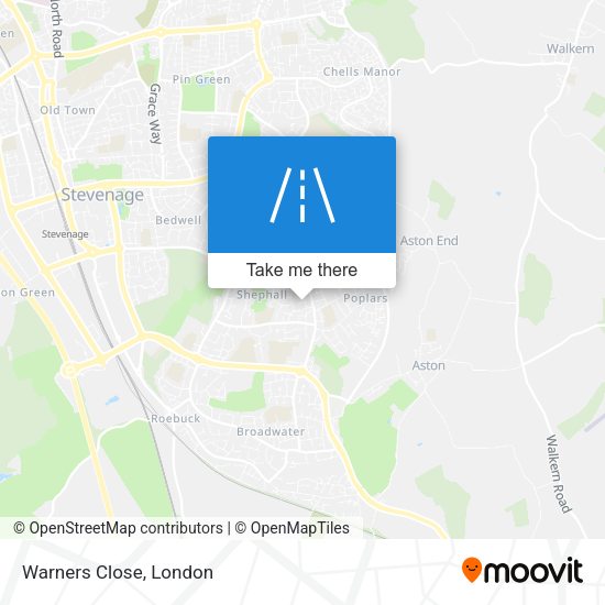 Warners Close map