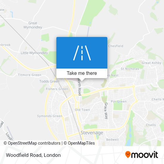 Woodfield Road map