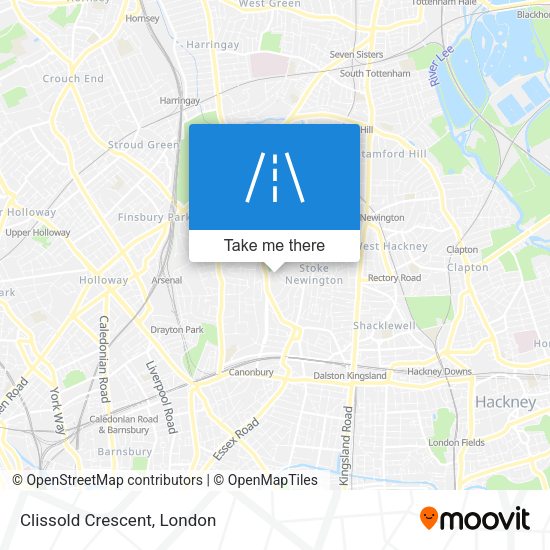 Clissold Crescent map