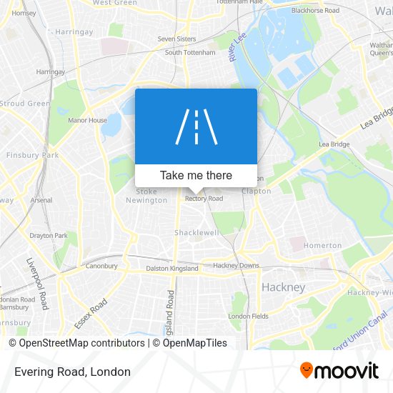 Evering Road map