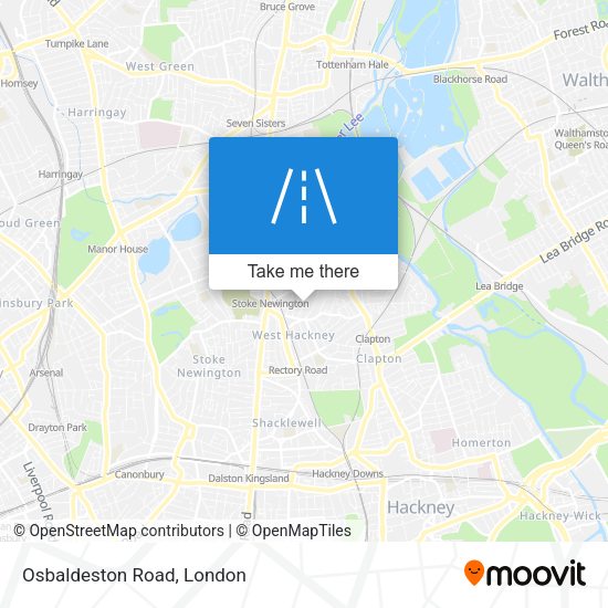 Osbaldeston Road map