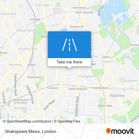 Shakspeare Mews map