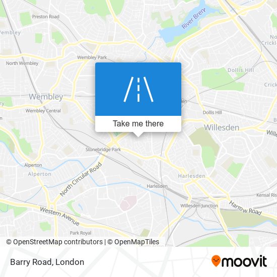 Barry Road map