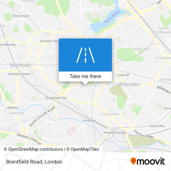 Brentfield Road map