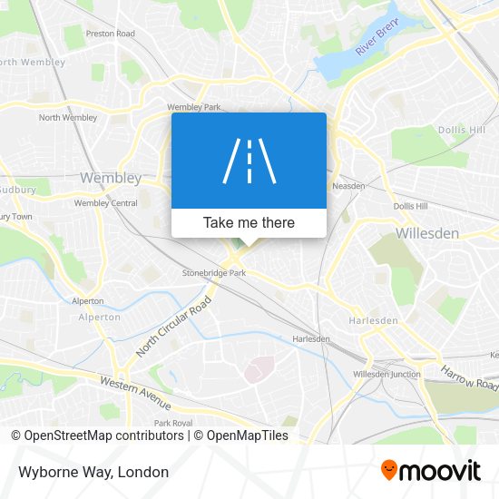 Wyborne Way map