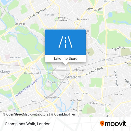 Champions Walk map