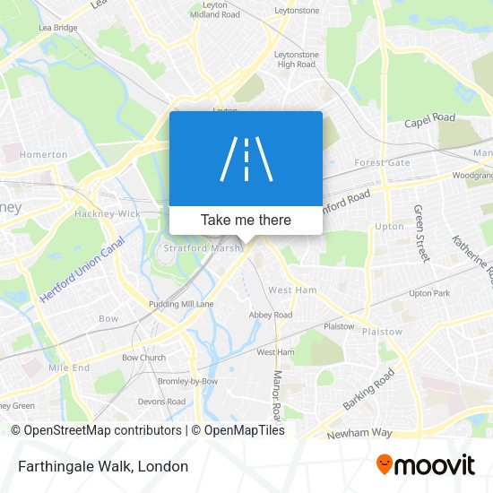 Farthingale Walk map