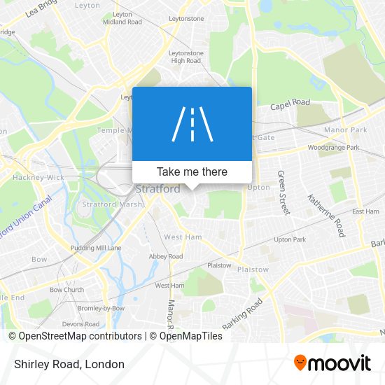 Shirley Road map