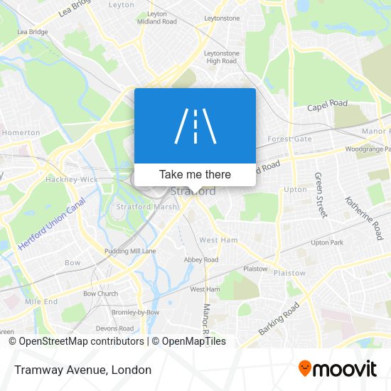Tramway Avenue map