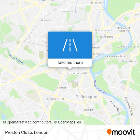 Preston Close map