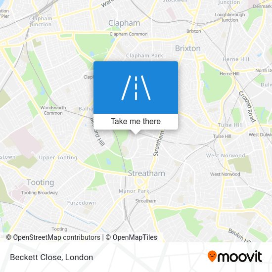 Beckett Close map