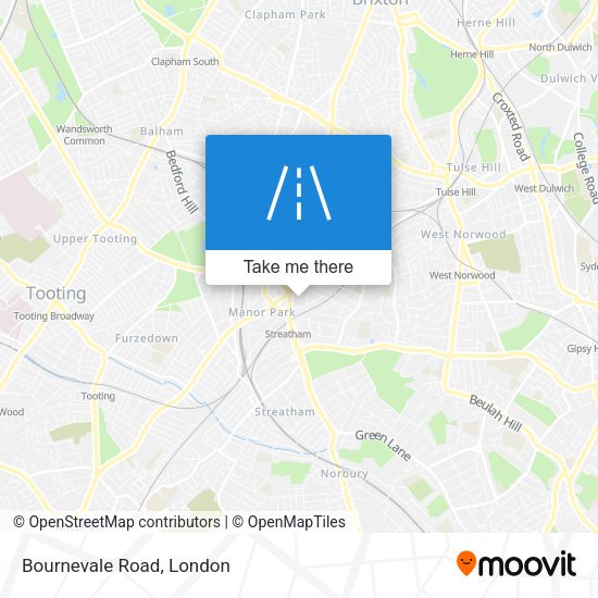 Bournevale Road map