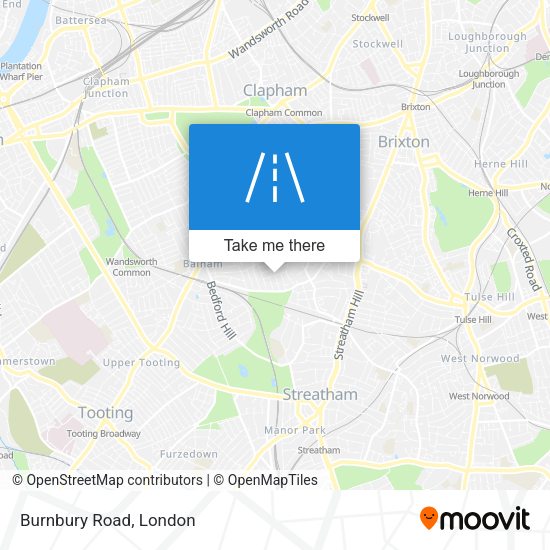 Burnbury Road map
