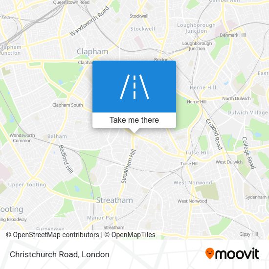 Christchurch Road map