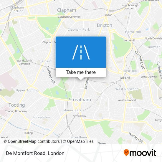 De Montfort Road map