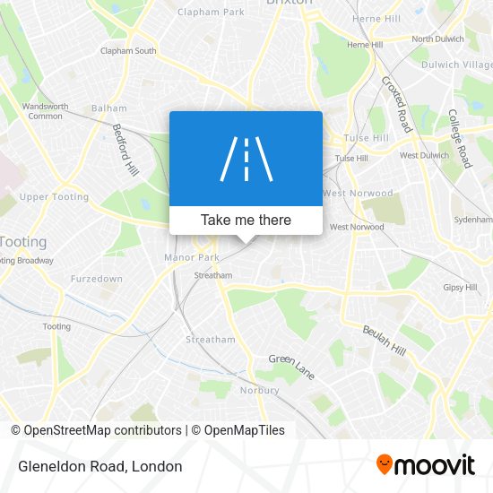 Gleneldon Road map